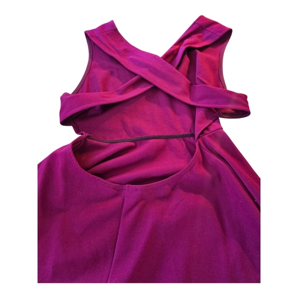 Lulu's Fuchsia Cross-Back Dress - Picture 3 of 8
